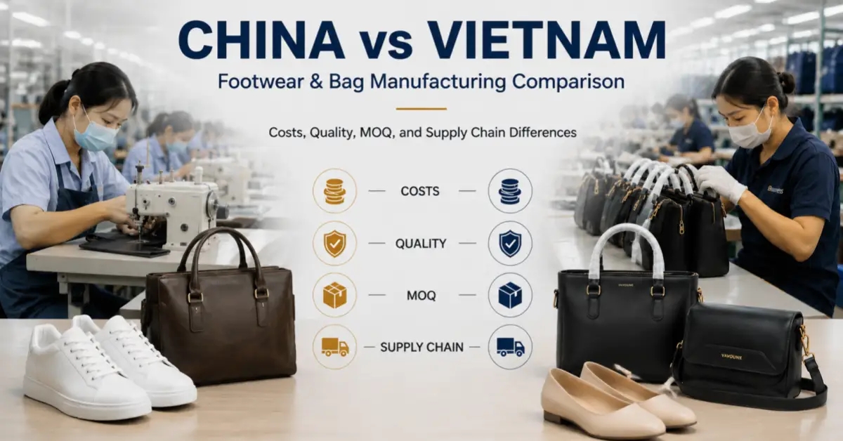 China vs Vietnam Footwear & Bag Manufacturing Comparison: Costs, Quality, MOQ, and Supply Chain Differences