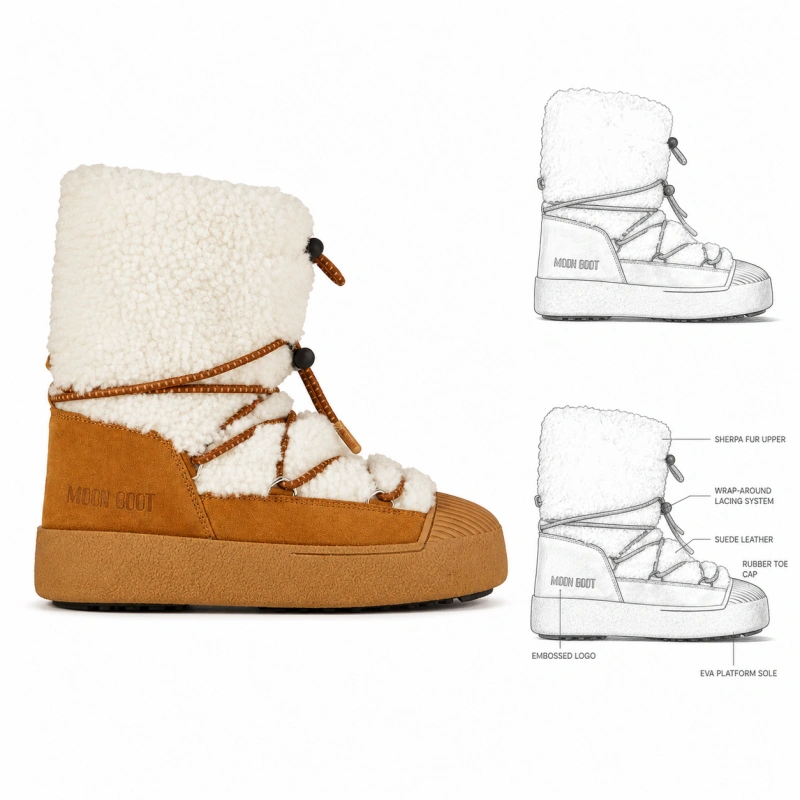 Luxury Sherpa-Lined Snow Boots Manufacturer Luxury Sherpa-Lined Snow Boots Manufacturer