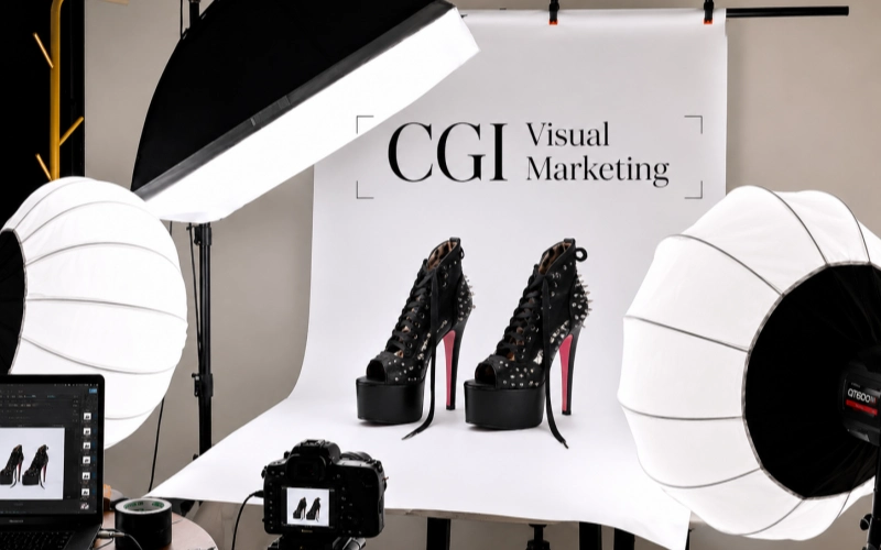 CGI luxury stiletto marketing visuals